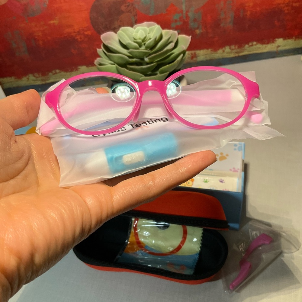 Anti Eye Strain UV Protection Computer Eyeglasses Kids Girls